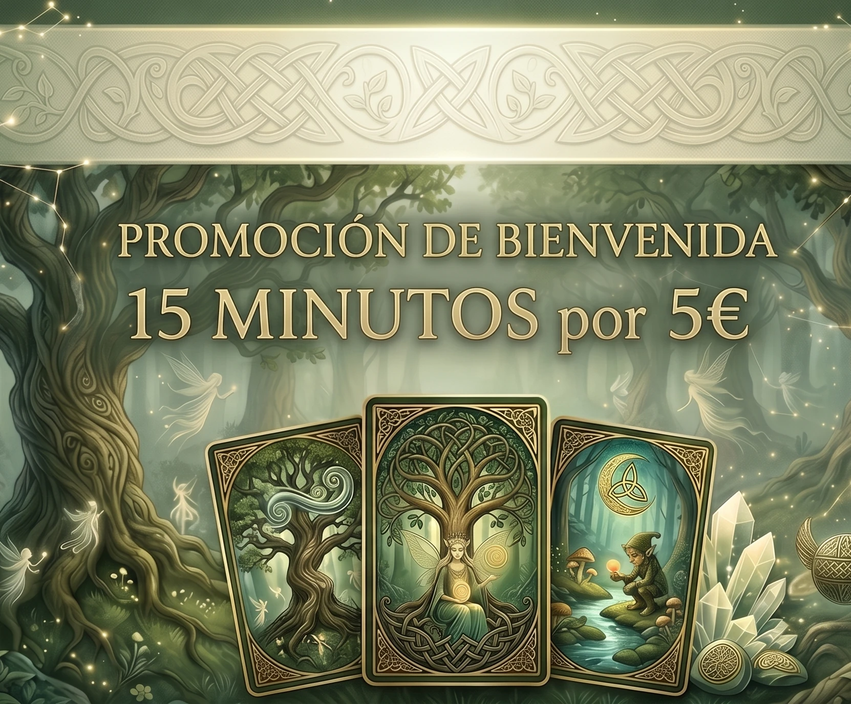 Promoción de Bienvenida Tarot Celta - 15 Minutos por 5€